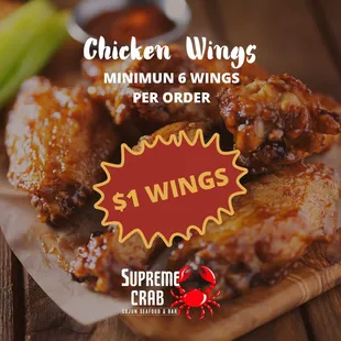 chicken wings with dipping sauce and celery