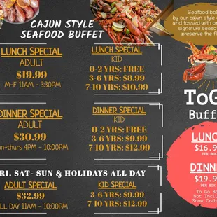 Menu price