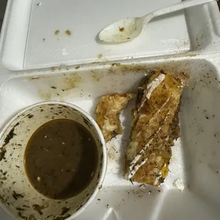 It was a quesadilla and gumbo. It ate itself.