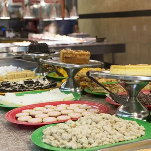 a variety of desserts