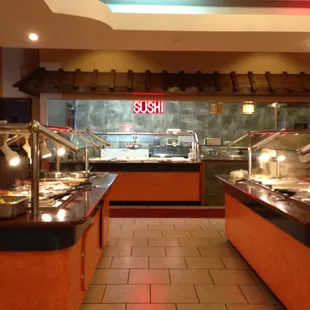 interior, sushi and sashimi