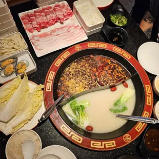 Chinese Herbal and Szechuan Spicy n Hot Broth