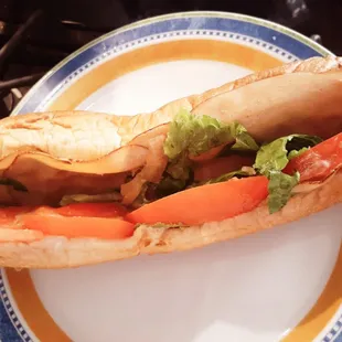 Vegan honey turkey hoagie