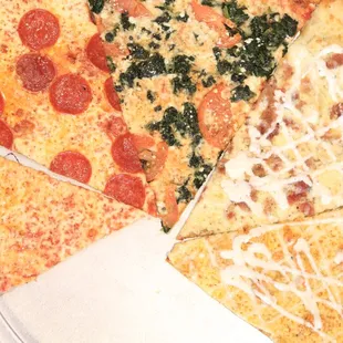 We always have a diverse selection of pizza toppings.