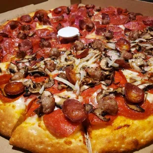 Half meat lover, half supreme