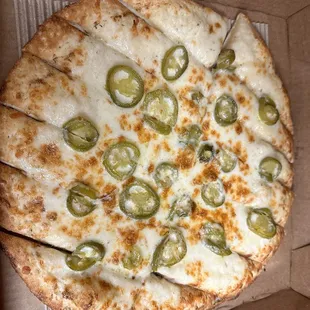 Cheesy Garlic Bread with jalapeño
