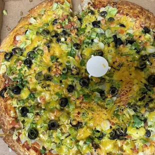 Large taco pizza