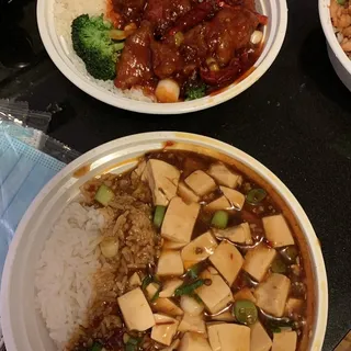 132. Szechuan Style Tofu Over Rice