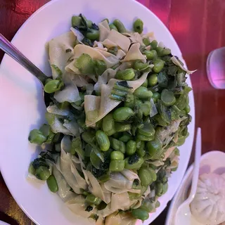 49. Bean Curd Skin with Preserved Vegetable and Green Bean