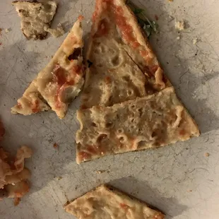 slices of pizza on a plate