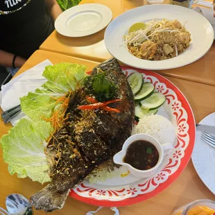 Whole flounder perfect for family style at Supreme Thai bistro