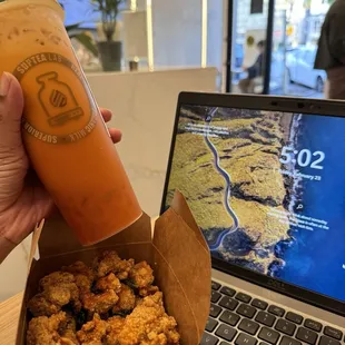 Thai Milk Tea Popcorn Chicken
