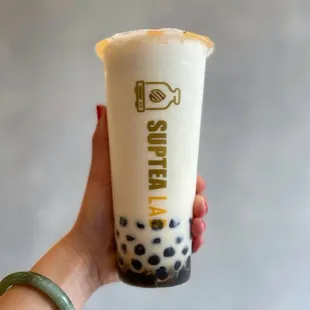 Jasmine Milk Tea with boba