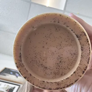 This is the bottom of my iced vanilla latte.