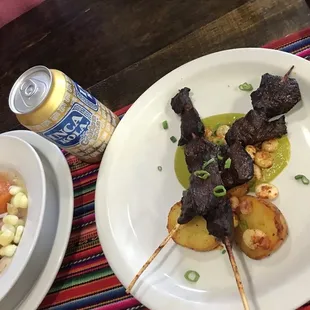 Ceviche, Anticuchos, Inca Kola