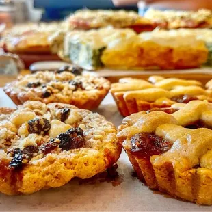 a variety of pastries on a table