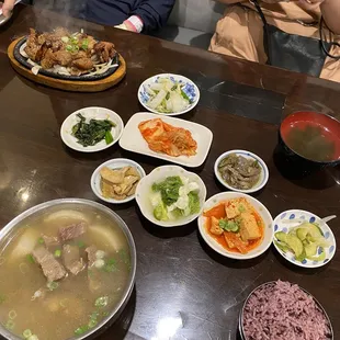 boneless soy pork was good and kalbi tang was terrible