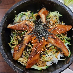 Eel clay pot crispy rice