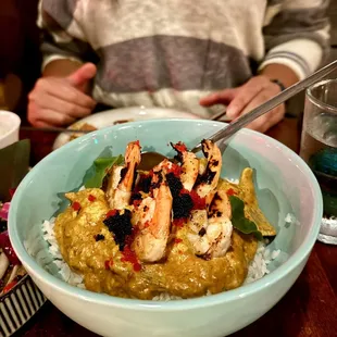 Garlic Shrimps Kari Rice