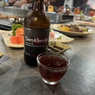 a bottle of cherry and berry ale