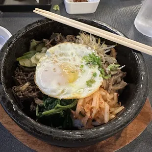 Bibimbap in Stone Bowl
