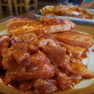 a plate of food on a table