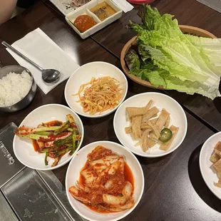 Banchan + lettuce wraps