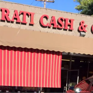 Front of store on a hot sunny day!
