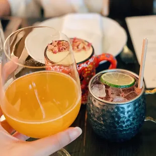 Mimosa, mule, Lebanese Chai Latte