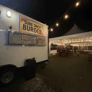 Cart and seating area