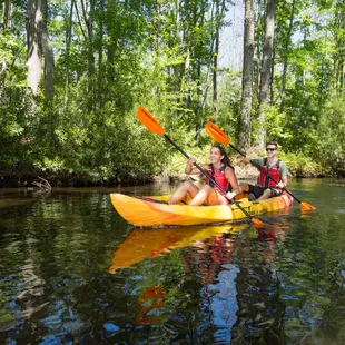 Kayaking from the boat dock