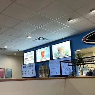 Menus &amp; front of inside the building