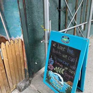 Signage in the front