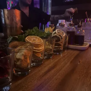 specialty cocktails in the making