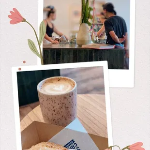 Cappucino and a citrus chocolate scone