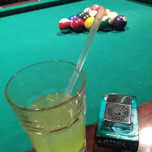 Pool, smokes, and a Midori Sour. Perfect evening.