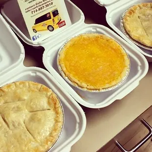 a variety of pies