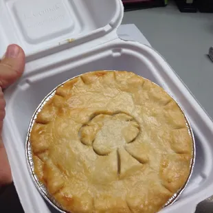 Delicious pot pie delivered straight to our office by the wonderful Colin!