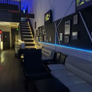the stairs leading to the second floor