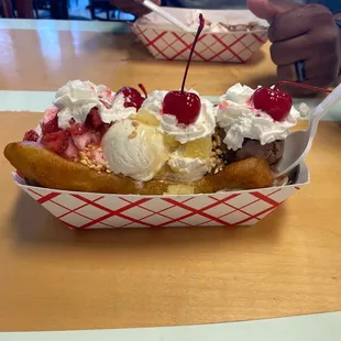 Fried Banana Split