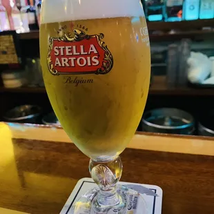 Stella ($7) only in the proper glass