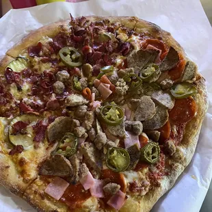 Half pastrami/ half meat lover