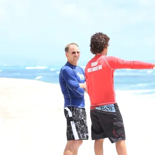 Each surf lesson includes a 15-30 minute land demonstration going over the fundamentals of surfing as well as safety.