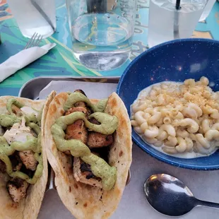 Mahi Mahi tacos minus the mango salsa