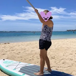 inflatable SUP rental with paddle included
