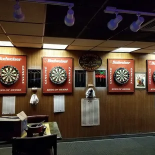 darts and darts on the wall