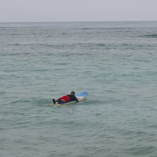 Going out to catch some waves.