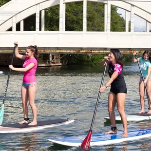 Come experience Stand up paddling up the Anahulu Stream. Protected from the wind and surf. Great activity for the whole family.
