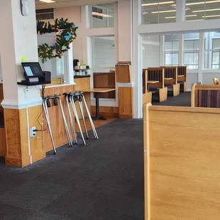 the inside of a restaurant