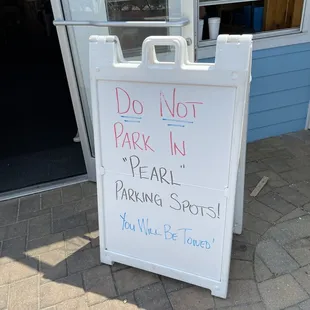 a do not park sign